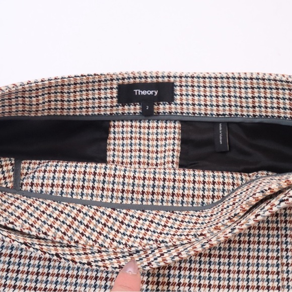 Theory Multicolor Checkered A-Line Skirt - Picture 4 of 7